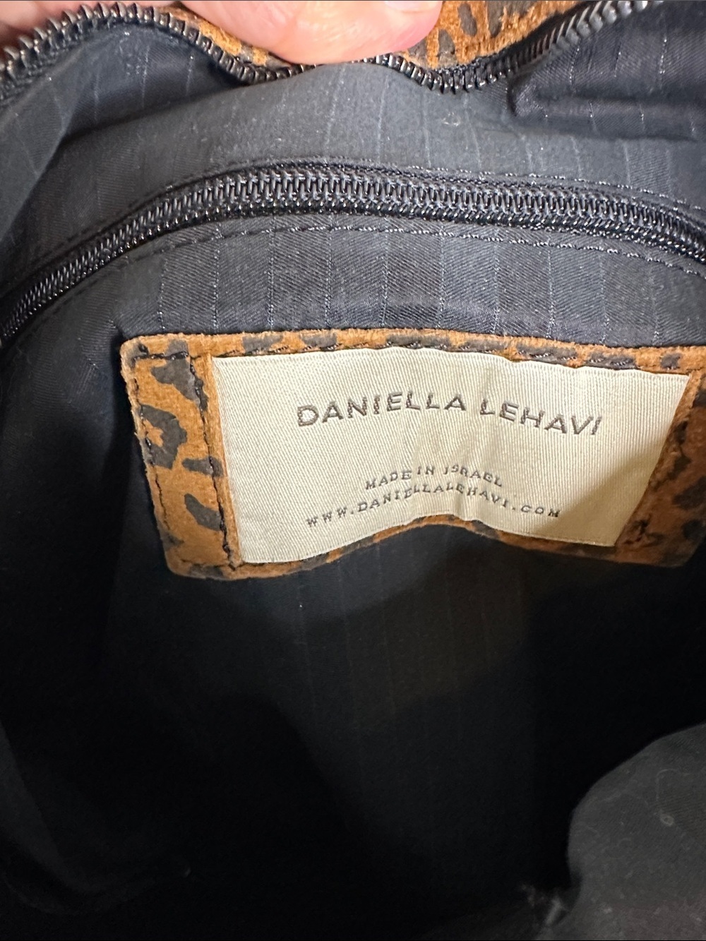 Daniella Lehavi leopard-print suede shoulder/crossbody bag - Picture 7 of 12